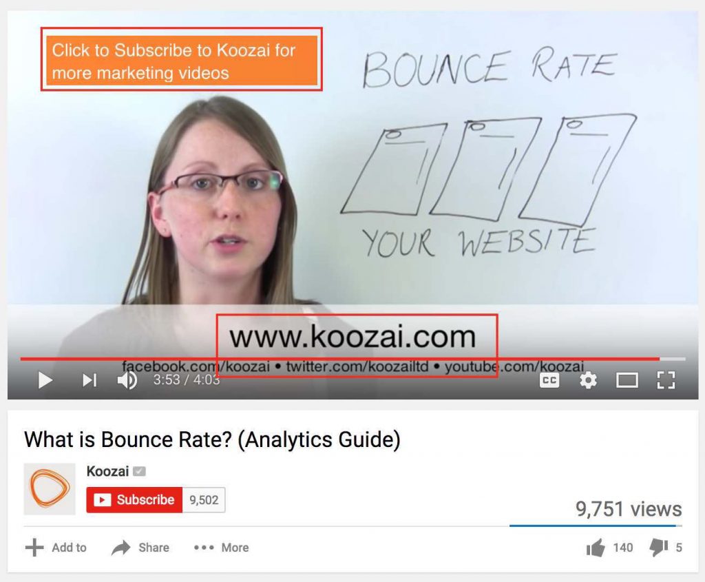 CTA Sample on Youtube Video