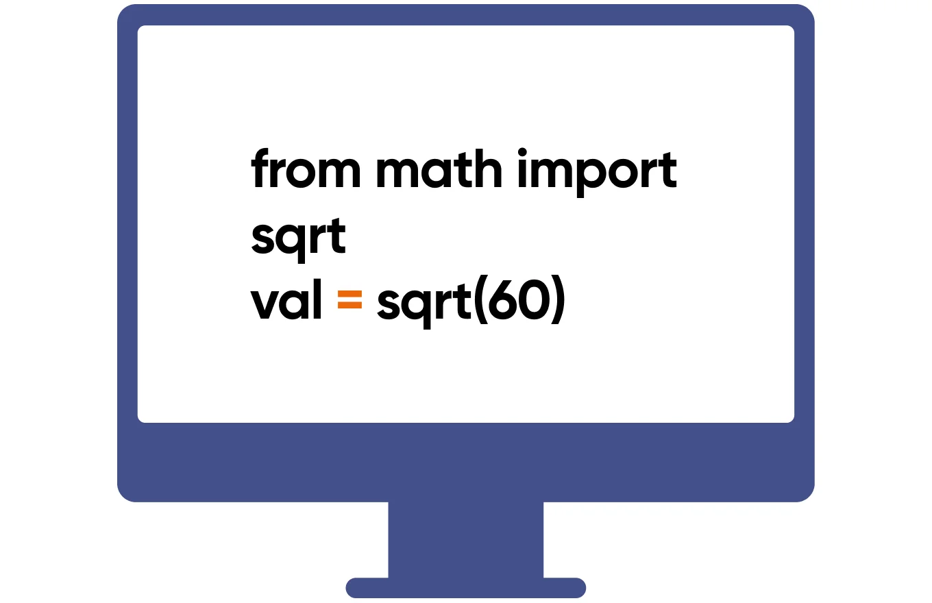 from math import sqrt
val = sqrt(60)
